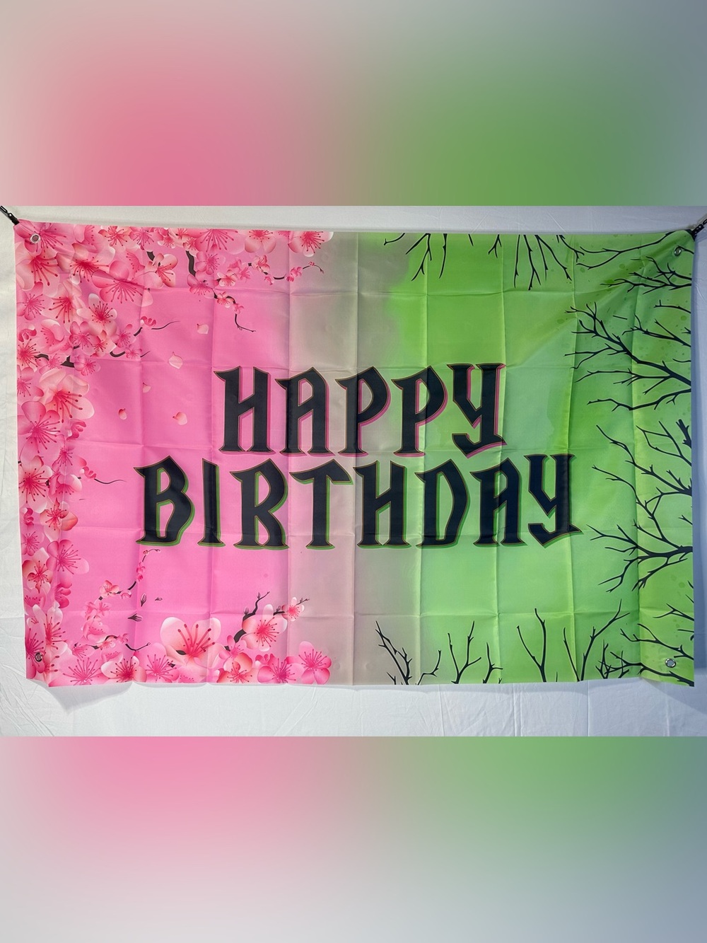 Wicked Theme Happy Birthday Backdrop Banner 5x3Ft.